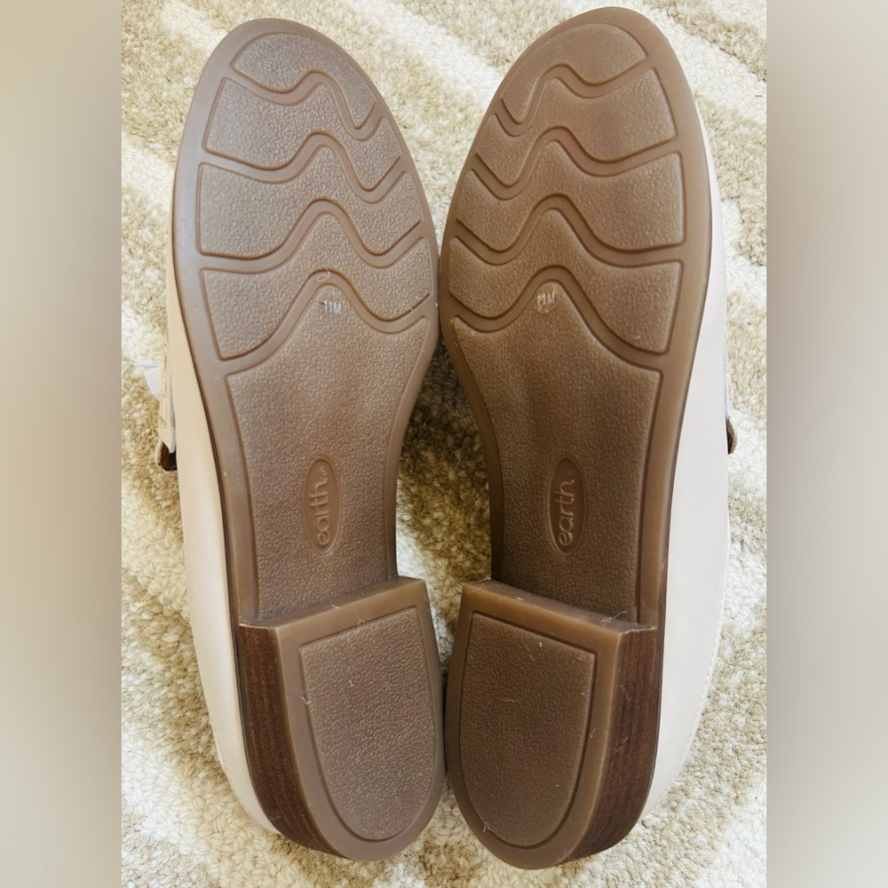 Earth Women's Everett Tassels Slip on Mule Loafers Size 11 Off White Minimalist - Picture 8 of 8